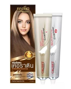 CRUSET ครูเซ็ท ครีมยืดผม เคอราติน 170 มล.Cruset Keratin Hair Straightener Cream 170 ml.