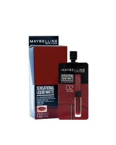 MAYBELLINE เมย์เบลลีน เซนเซชั่นแนล ลิควิด แมท Soft02 2 มล.(1 กล่อง 6 ซอง) Sensational Liquid Matte