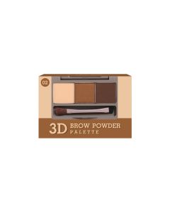 MEILINDA เมลินดา ทรีดี บราว พาวเดอร์ พาเลทท์ MC 3109 #02 อัลมอนด์ บราวน์ 3.6 กรัม 3D Brow Powder Palette