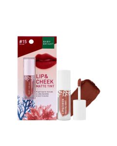 BABY BRIGHT เบบี้ ไบร์ท ลิป แอนด์ ซีค แมทท์ทินท์ #15 Lip&Cheek Matte Tint