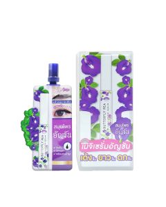 Meiji เมจิ มาสคาร่าสีใส 3g. (1 กล่อง 6 ซอง) Meiji Butterfly Pea Lash &amp; Brow Serum