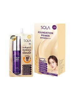 SOLA โซลา รองพื้น ไพรเมอร์ เอสพีเอฟ 50 พีเอ+++ 7 มล. No.20 (1 กล่อง 6 ซอง) Foundation PRIMER SPF 50 PA+++ 7 ml. 