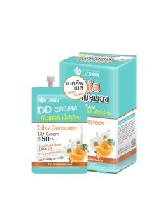 LESKIN พาแคร์ เบซซี่ เลอสกิน DDครีม SPF50PA++ 8มล. (1 กล่อง 6 ซอง) Silky Sunscreen DD Cream 