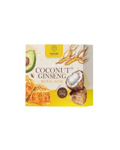 EPISODE เอพพิโซด ซีเคร็ท โคโคนัท จินเส็ง รอยัล โซป สบู่โสมมะพร้าว 100 กรัม.EPISODE SECRET COCONUT GINSENG ROYAL SOAP 100 g.