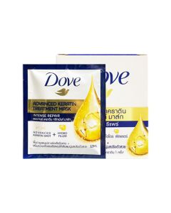 Dove โดฟ ทรีทเม้นท์ มาส์ก 12 มล. Dove Advance Keratin Treatment Mask Intense Repair 12 ml.(มีให้เลือกทั้งแบบกล่องและแบบซอง)