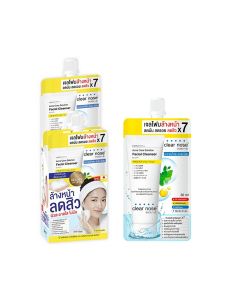 CLEAR เคลียร์โนส แอคเน่ แคร์ โซลูชั่น เฟเซียล คลีนเซอร์ (1 กล่อง 6 ซอง) Clear nose Acne Care Solution Facial Cleanser.