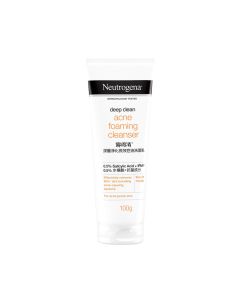 NEUTROGENA นูโทรจีนา ดีพ คลีน แอคเน่ โฟมมิ่ง คลีนเซอร์ 100 กรัม. Neutrogena Deep Clean Acne Foaming Cleanser 100 g.