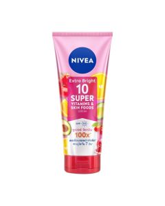 NIVEA นีเวีย เอ็กซ์ตร้า ไบรท์ 10 ซูเปอร์ วิตามิน แอนด์ สกิน ฟู้ด เซรั่ม.NIVEA EXTRA BRIGHT 10 SUPER VITAMINS &amp; SKIN FOODS SERUM.(มีให้เลือก 2 ปริมาณ)-320 ml.