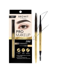 NONGCHAT บราวอิท โปร เมคอัพ แฟลต อาย บราว เพนซิล ดาร์ก รูฟ (0.08 g) Browit - Pro Makeup Flat Eyebrow Pencil.