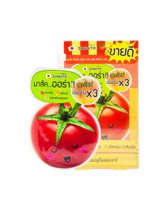 Smooto สมูทโตะ โทเมโท กลูต้า ออร่า พลัส สลีปปิ้ง มาส์ค 10 กรัม Smooto Japan Tomato Gluta Aura Plus Sleeping Mask 10 g. (มีให้เลือกทั้งแบบกล่องและแบบซอง)