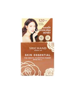 ศรีจันทร์ สกิน เอสเซ็นเชียล ไฟน์ สมูท ฟาวน์เดชั่น พาวเดอร์ SPF35 PA+++ 120 เบจ 4.5 กรัม Srichand Skin Essential Fine Smooth Powder SPF35 